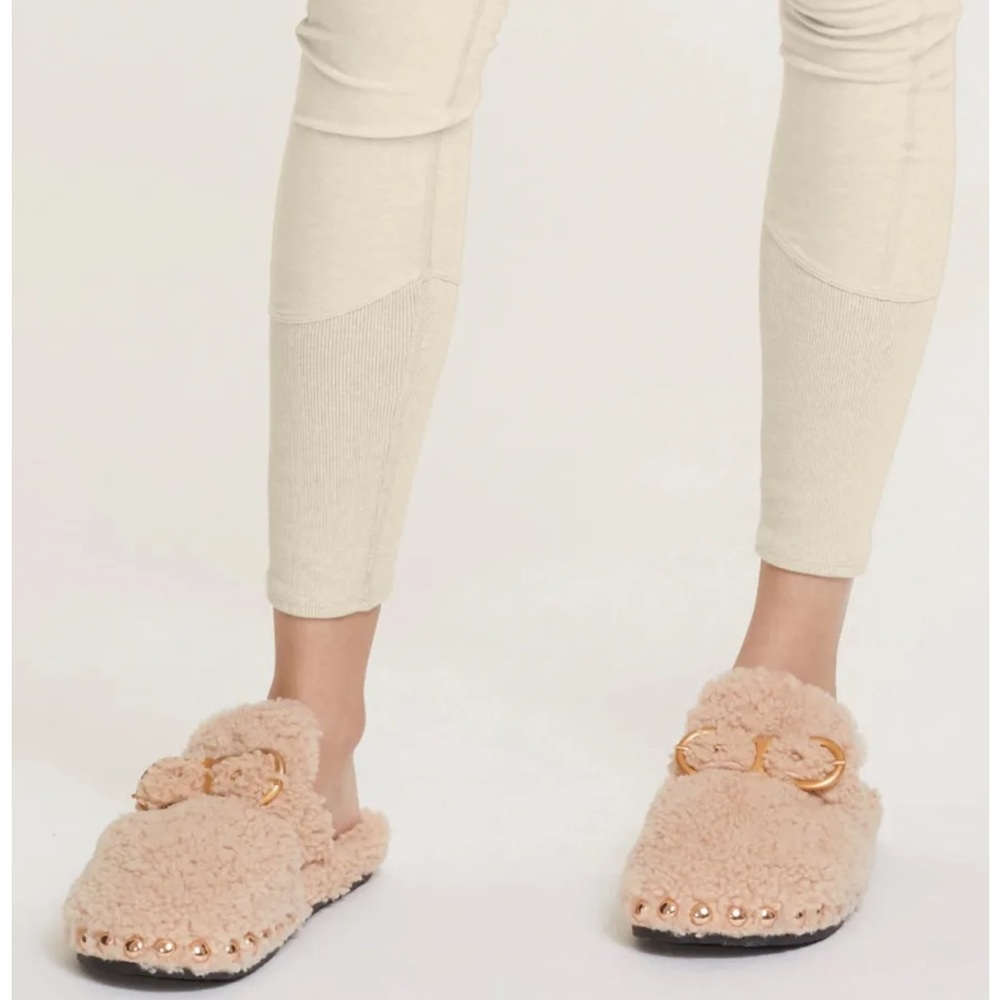 BNWT Dorothée Schumacher Designer Comfort Mood Fleece Footbed Clogs 38 US 8